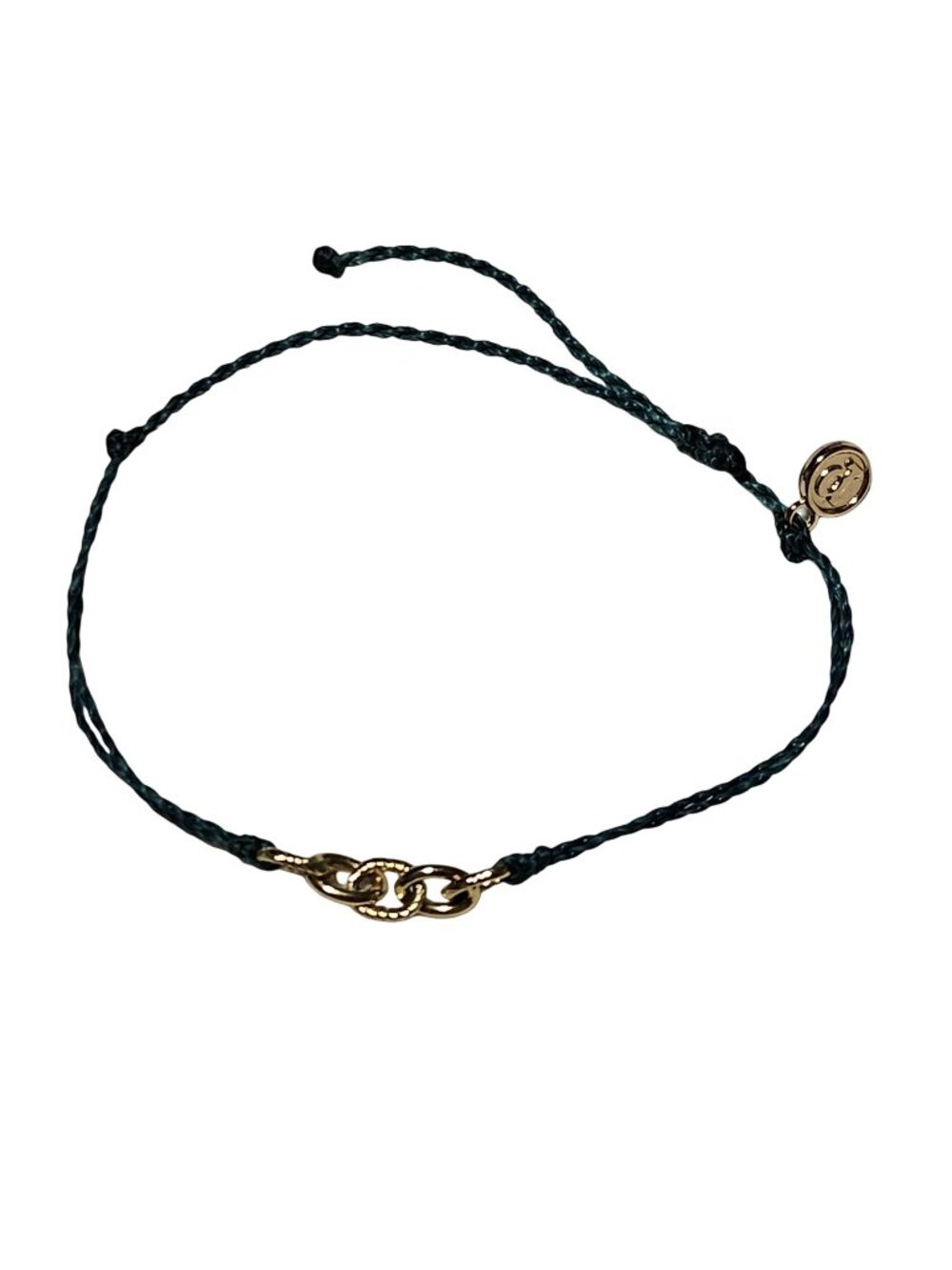 Pura Vida Charm Bracelet Gold Tone Chain Braided Rope Fashion Jewelry Women